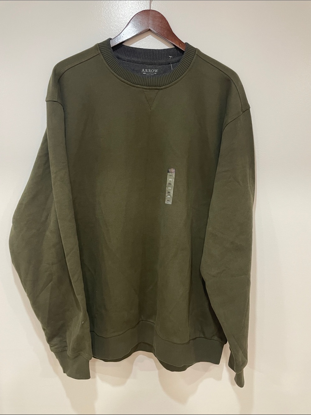 Men’s Arrow crewneck sweatshirt XXL new hunter green